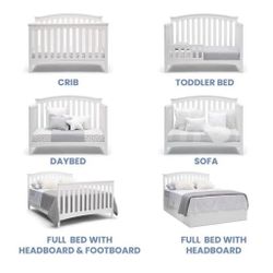 Delta Children Waverly 6-in-1
Convertible Baby Crib, Bianca
White