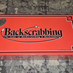 Backscrabbing The Game Of Backscratching & Backstabbing Brand New Factory Sealed
