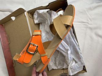 Arizona- Womens Orange & Beige Strappy Sandals