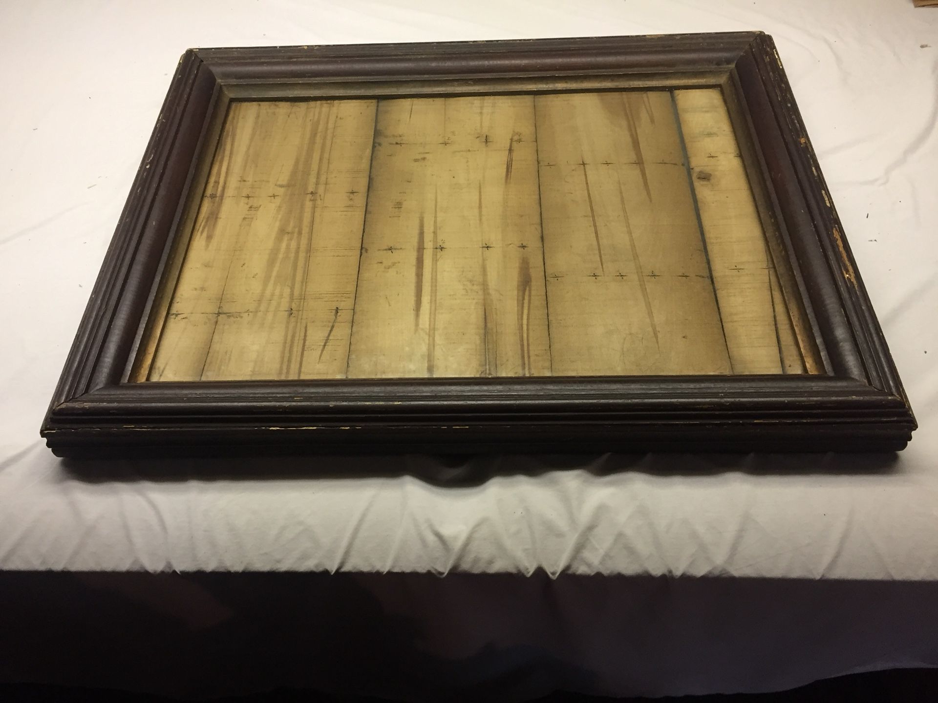 Antique Picture Frame with Old Glass