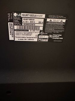 LG 55 inch flatscreen pick up only
