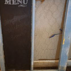 Vintage Window Frame Chalkboard Menu