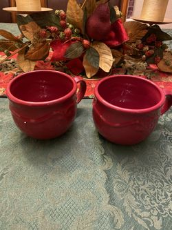 Set Of Two Soup Mugs Princess House