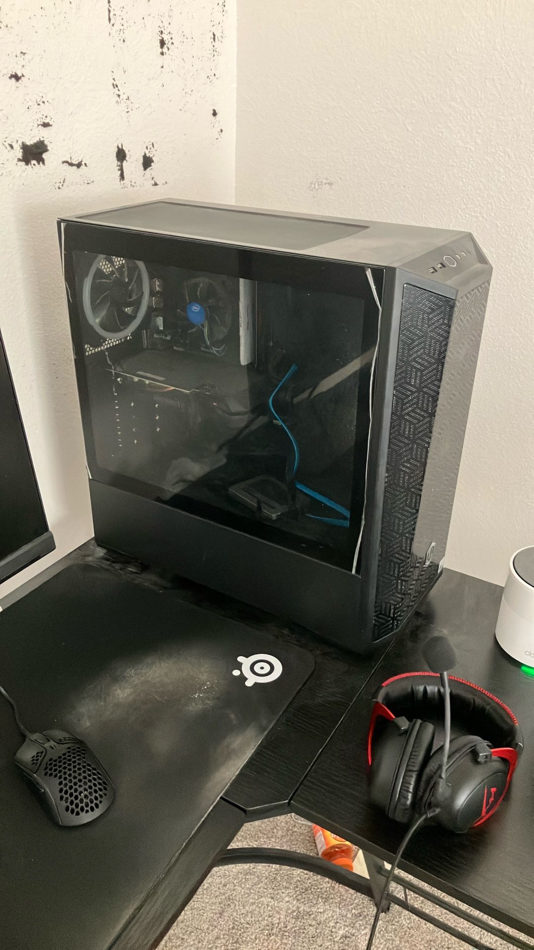 Computer Desk, Gaming Computer, Gaming Mouse & Keyboard
