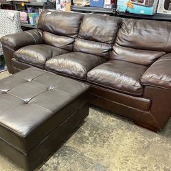 Leather Sofa $899 Leather Ottoman Storage $99