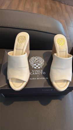 Vince Camuto cork wedge heels
