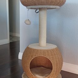 Yaheetech 29.5in Modern Cat Tree, Aesthetic Small Cat Tower.