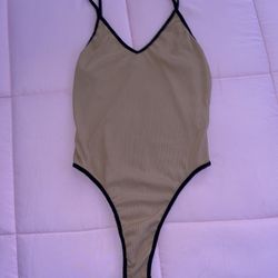 SHEIN Brown Tank Top Bodysuit Size Xs 