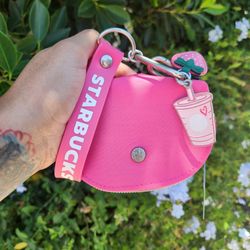 Starbucks Pink Drink Pouch Keychain