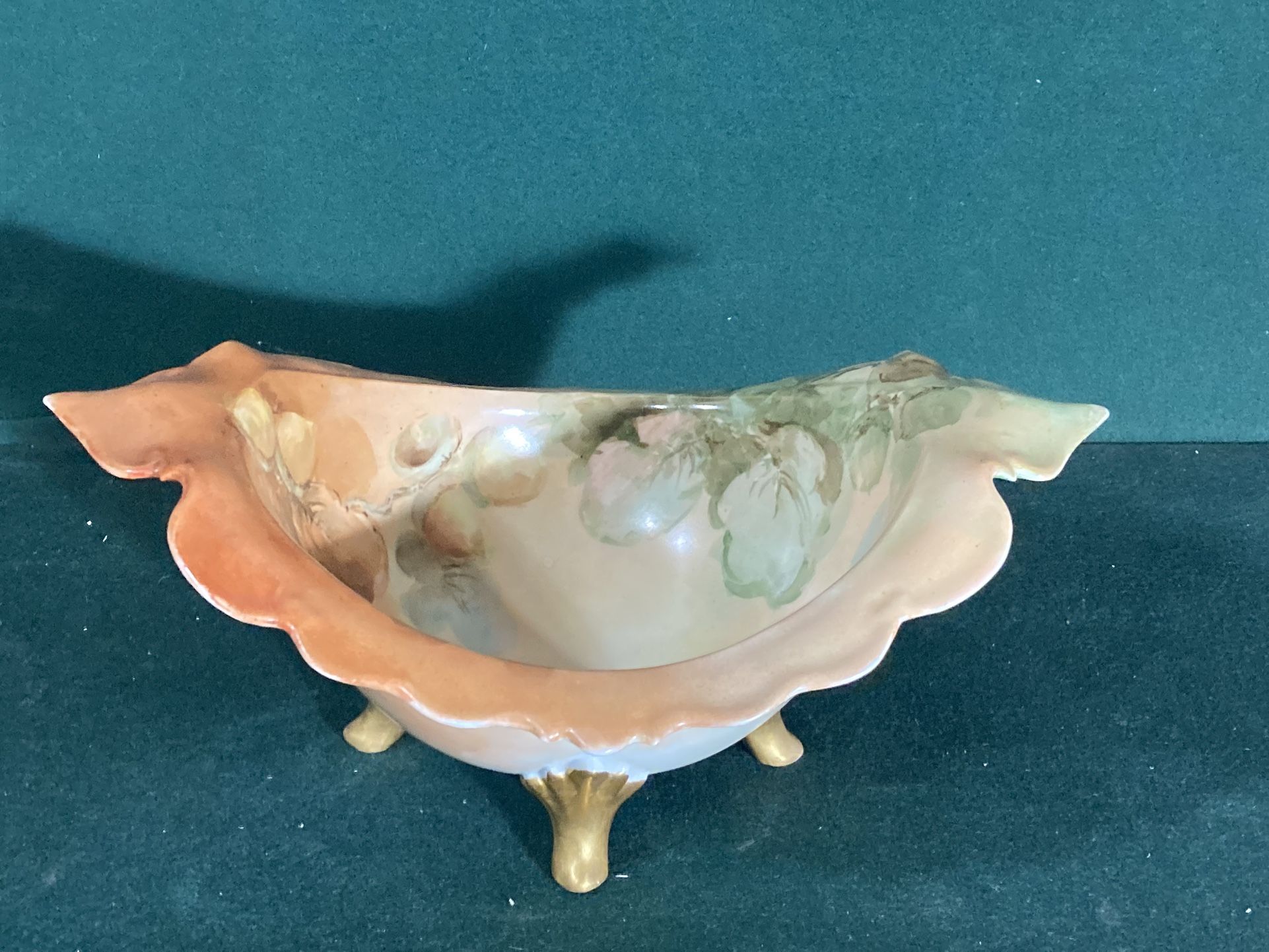 Vintage Dish Leaf Motif Vienna Austria
