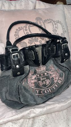 PINK AND GRAY VINTAGE JUICY COUTURE DREAMER BAG 