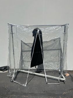 Garment Rack with Plastic Cover