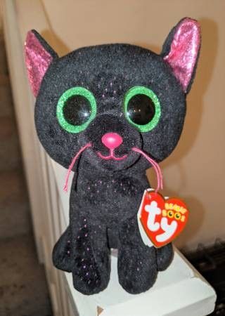 Potion Sparkly Plush Black Cat Ty Beanie Baby

