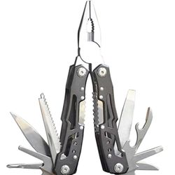 Pocket Size Multitool with Spring-Action Pliers and Saw,