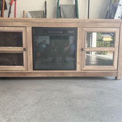 TV stand with heater and shells
