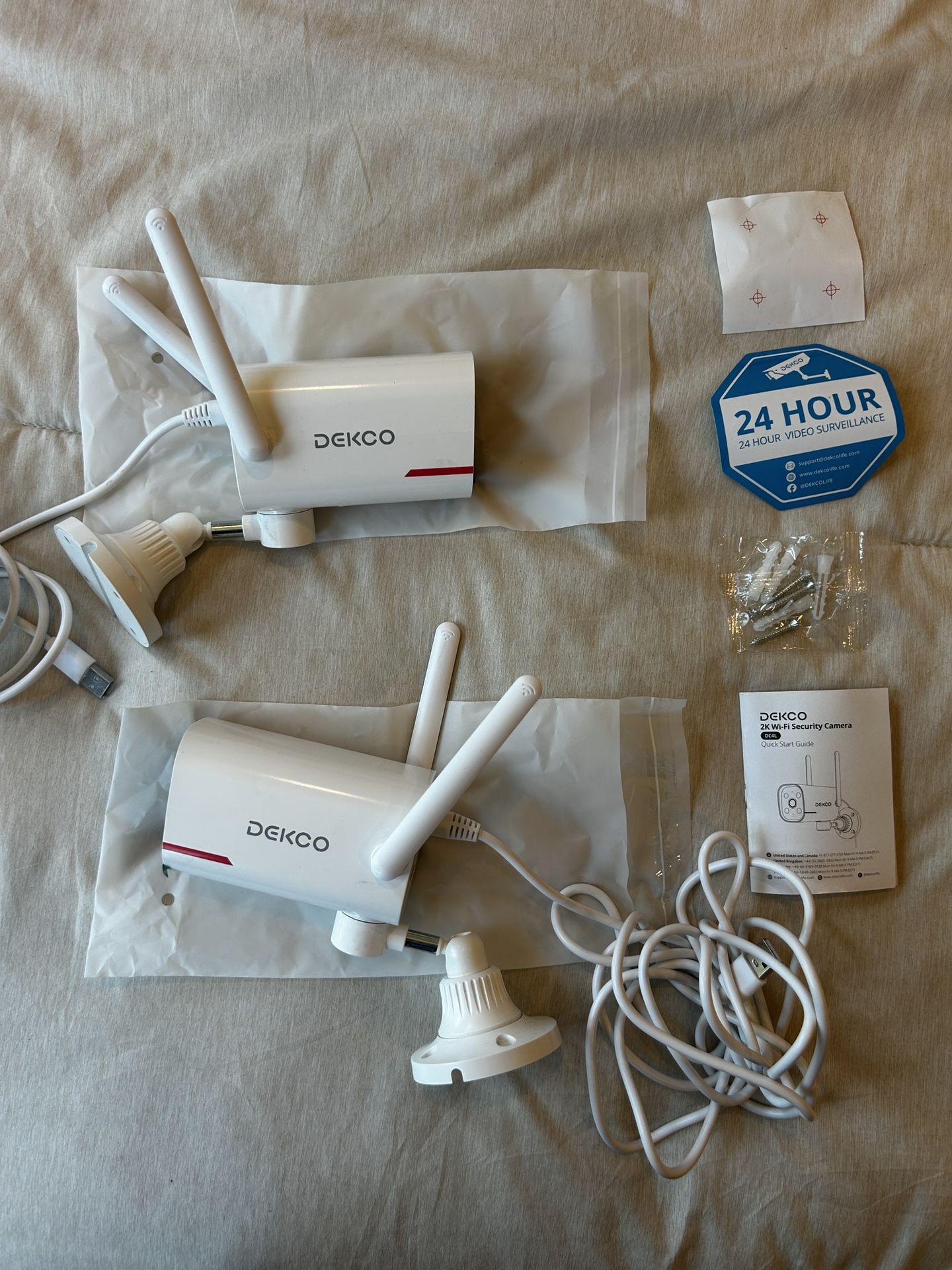 DEKCO 2 Pack Outdoor Security Camera