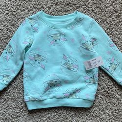 Star Wars Yoda sweatshirt size 2T Mint New With Tags