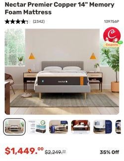 Nectar Premier Copper King Memory foam mattress