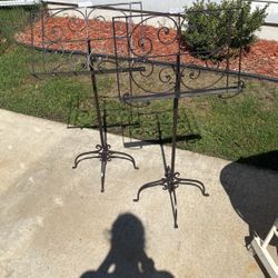 Vintage Antique Fully Adjustable Iron Music Stands 