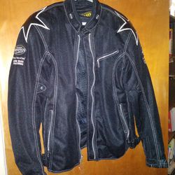 Motorcycle Jacket Bates Custom Leathers New Medium/Large