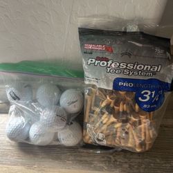 Golf Balls And tees 
