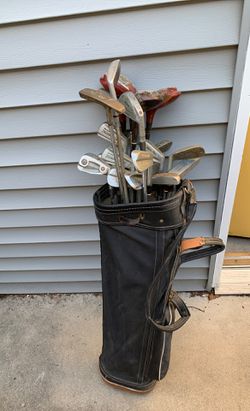 Clubs and case for Golf