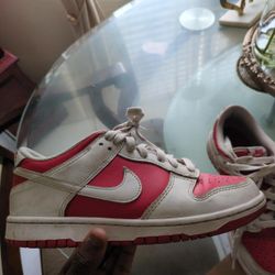 Red and white dunks
