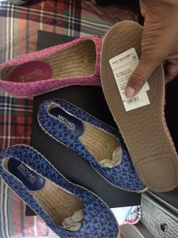 MICHAEL MICHAEL KORS Kendrick Slip-On Espadrille Flat Shoe Pink Si