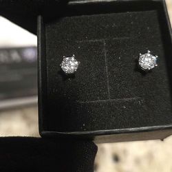 1 CT Moissanite Stud Earrings
