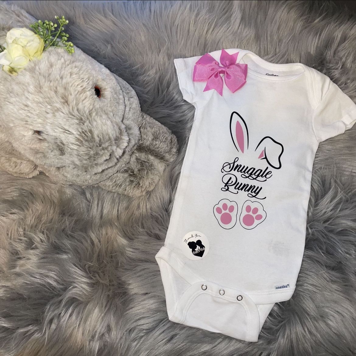 Baby Girl Onesie Snuggle Bunny 