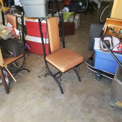 Two Metal Frame Chairs 