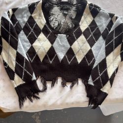 Just Polly Argyle Sweater 