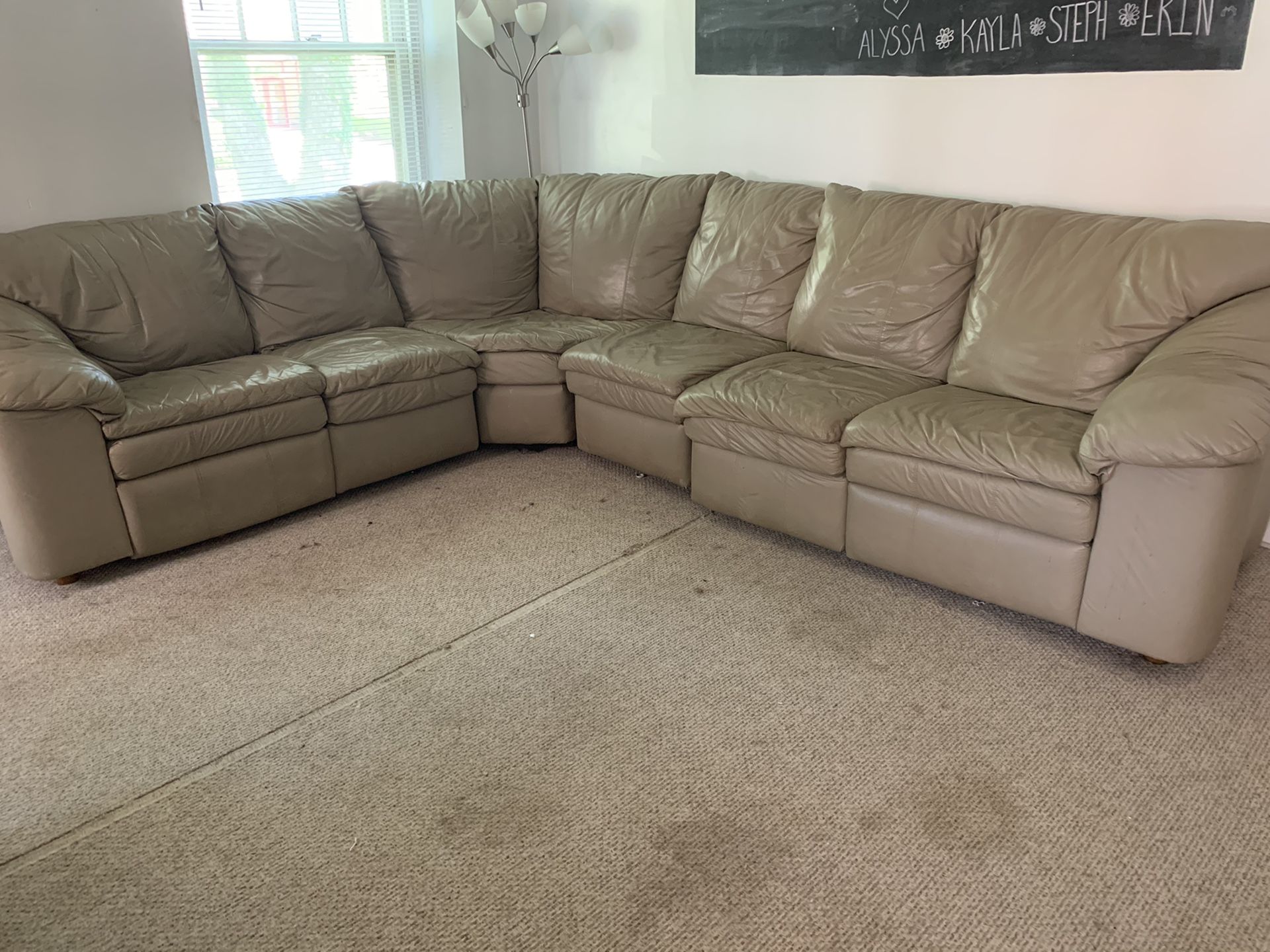 Tan sectional couch