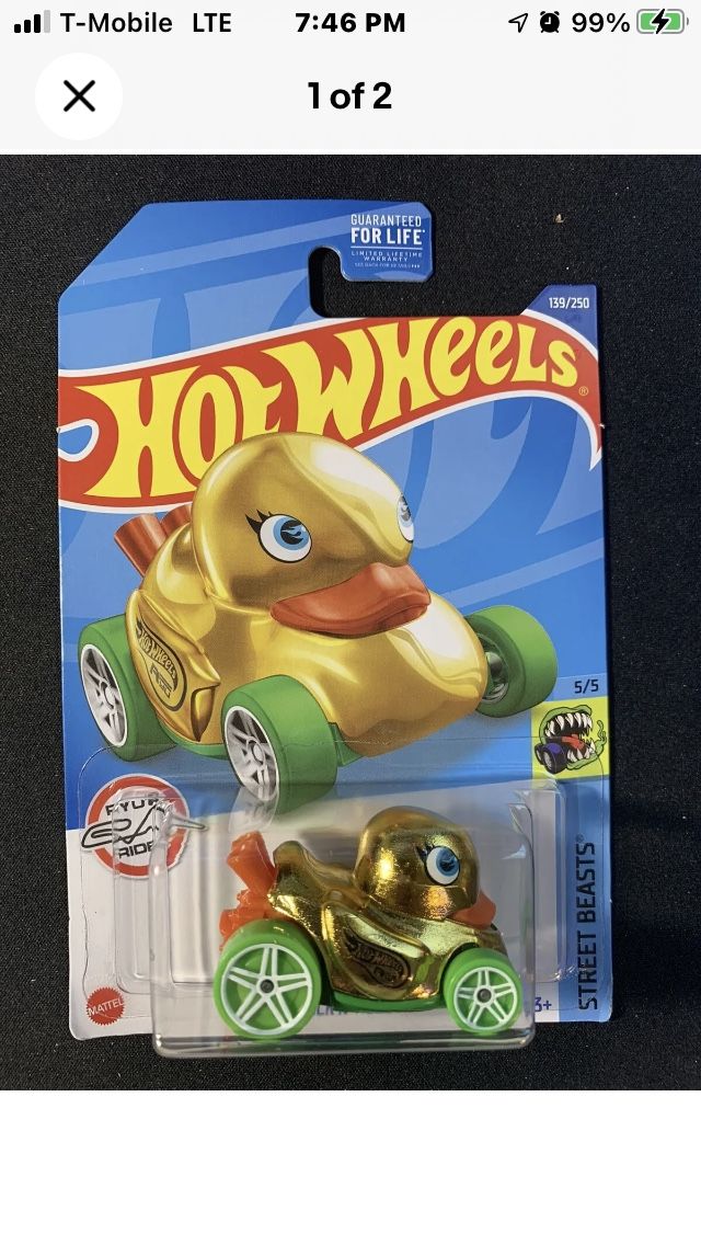 2022 Hot Wheels Treasure Hunt Duck N’ Roll 139/250 5/5 NEW TH Chase Toy Car