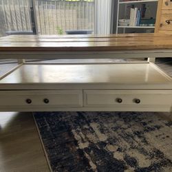 Solid Wood Coffee Table-Storage Space Galore!