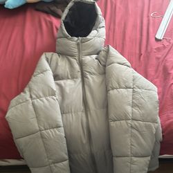 Hawke & co puffer jacket -moon grey