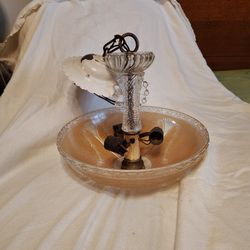 Art Nouveau Ceiling Lamp Original Wiring