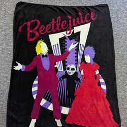 Rare Beetlejuice Hot Topic Throw Blanket 60x50