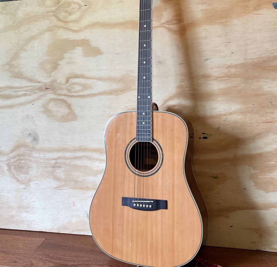 Acoustic Guitar + Custom Design Strap