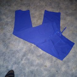 Blue Pull Up , Ties Casual Pants (19"W/29"L)