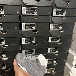 Jordan Retro 5 Wolf Grey Pre School 