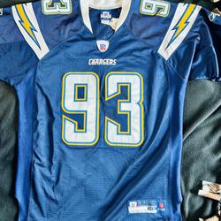 NFL Chargers Jersey From Reebok - Castillo #93  size 48