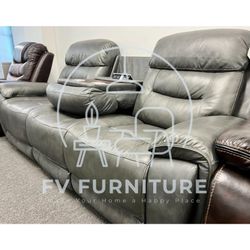 Salas Nuevas De Piel Reclinables A Descuento De Bodega 