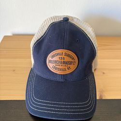 Richardson Louisville Slugger 125 Navy & Beige Mesh Trucker Hat Snapback M/L