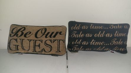 Disney Parks Beauty and the Beast Be Our Guest Pillows
