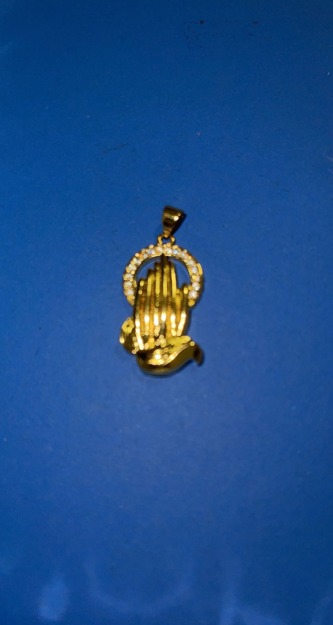 pendant for chain.  Gold-plated hand of God.  good quality