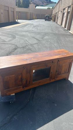 Rustic Solid Wood TV Console Cabinet crate and barrel