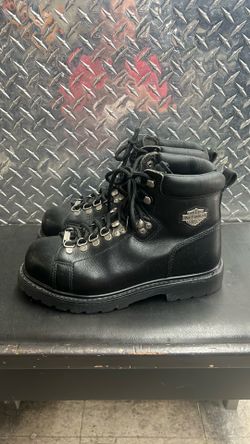Pair Harley-Davidson Harley Davidson Bar & Shield Lace-Up Motorcycle Riding Boots