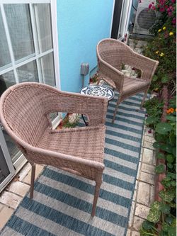 World Market Wicker Chairs and table