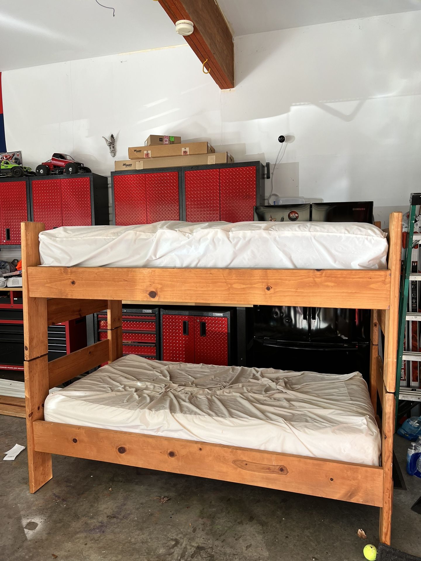 Bunk Bed With Nearly New Mattresses Still In Covers